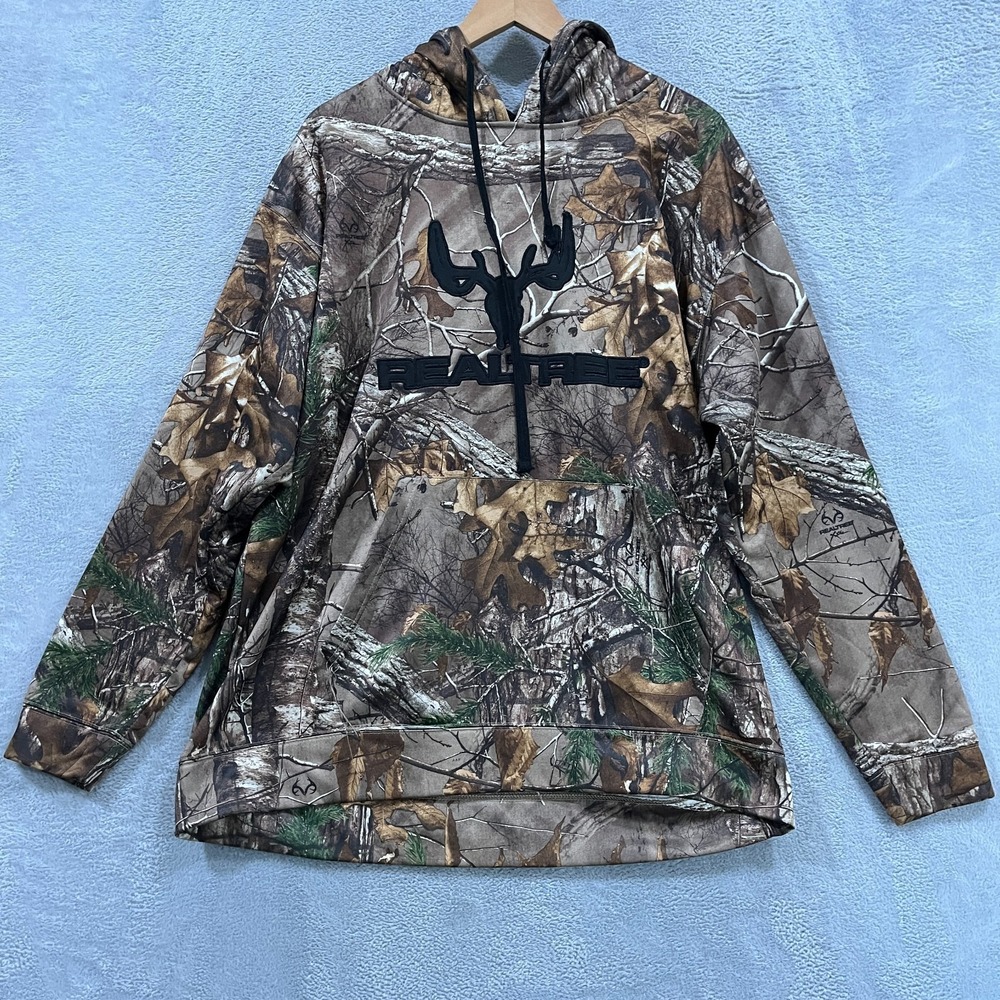 Buckhorn River Camo Hoodie Mens XL Realtree Pullover Hunting Outdoors